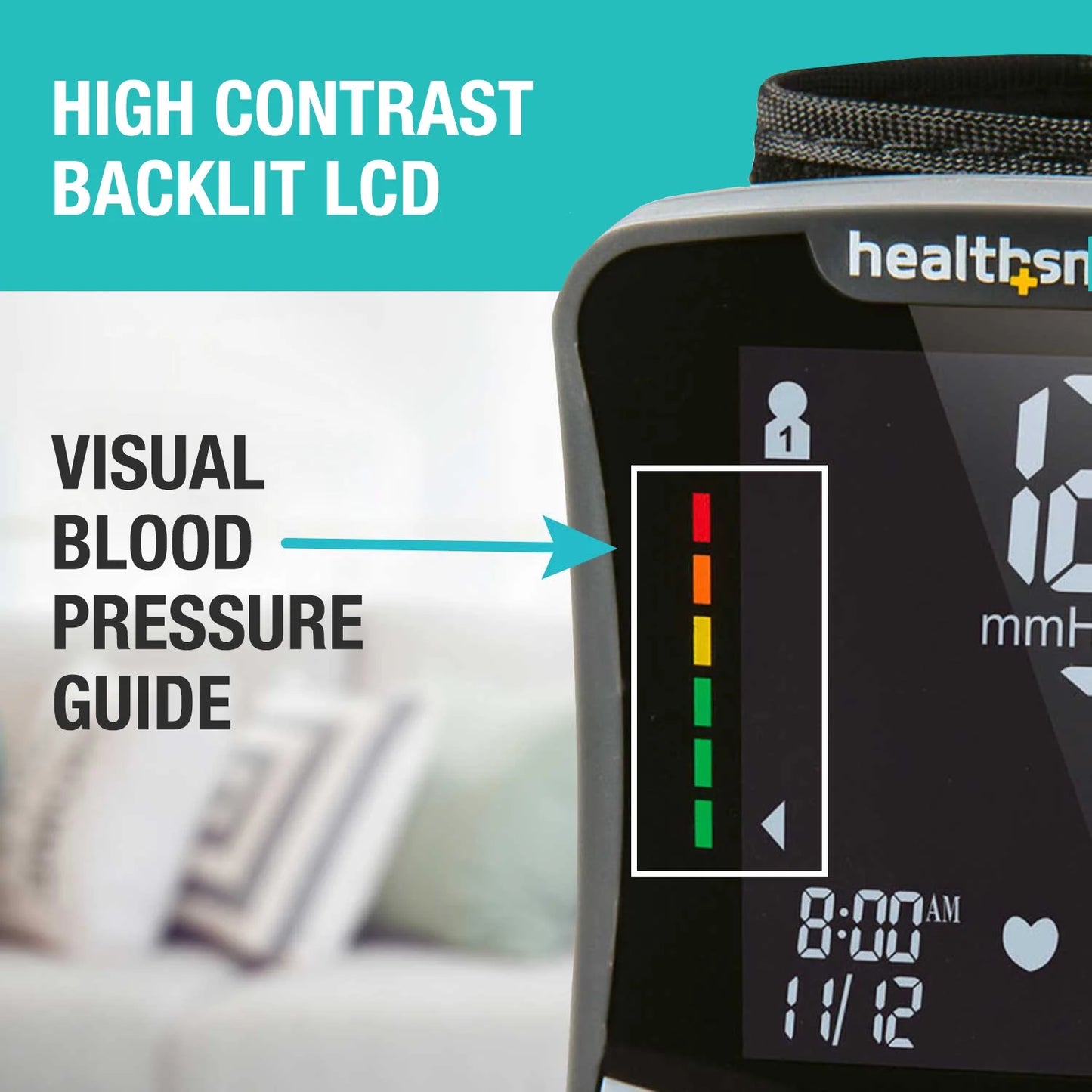 Premium Digital Talking Wrist Blood Pressure Monitor, Irregular Heartbeat Detection, Stores 120 Readings - 2 Users