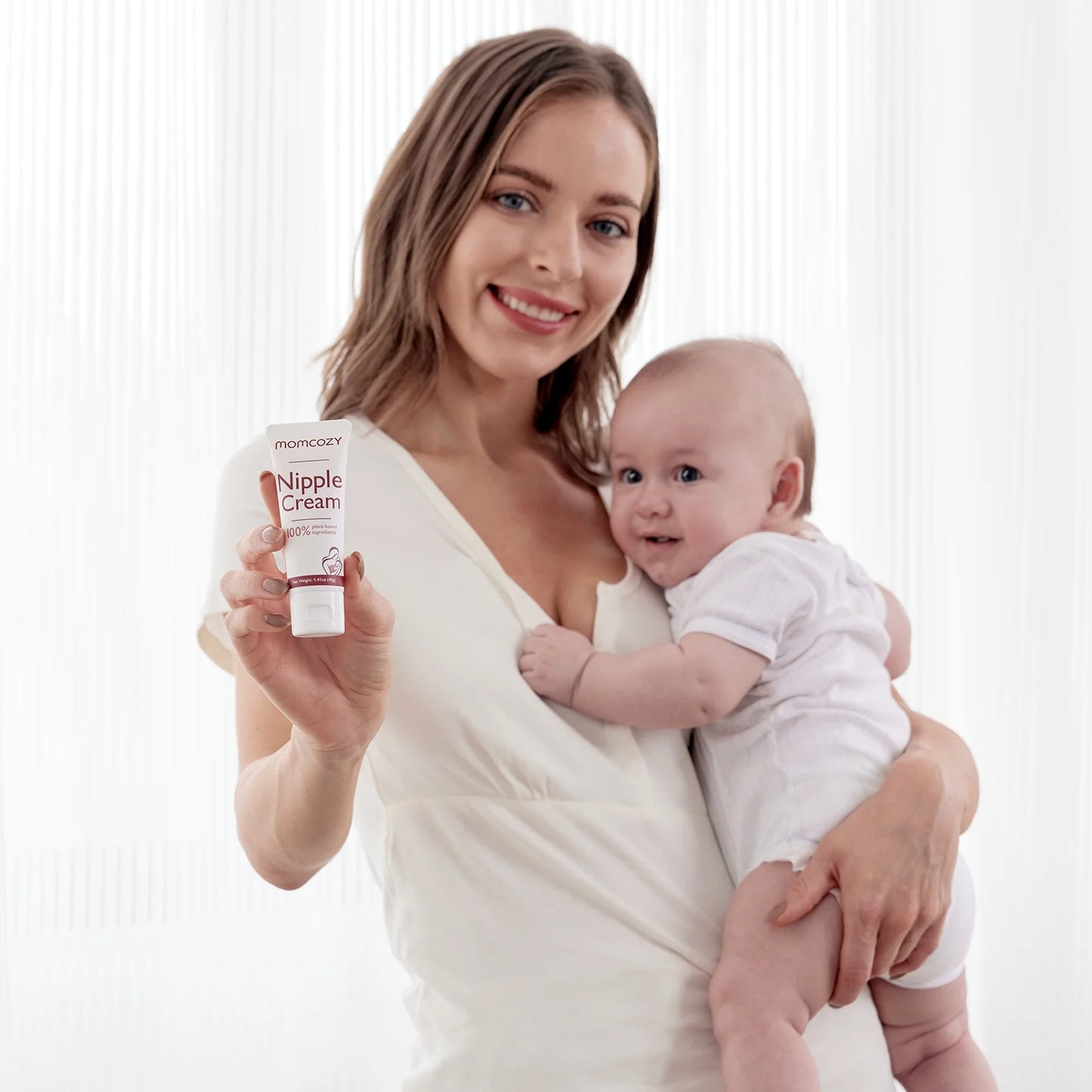 100% Natural Nipple Cream 1.41Oz, Vegan Lanolin-Free Nipple Butter for Breastfeeding, Used with S12 Pro M5 Breast Pumps, Breastfeeding Essentials