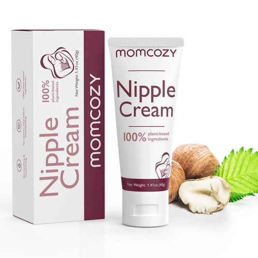 100% Natural Nipple Cream 1.41Oz, Vegan Lanolin-Free Nipple Butter for Breastfeeding, Used with S12 Pro M5 Breast Pumps, Breastfeeding Essentials