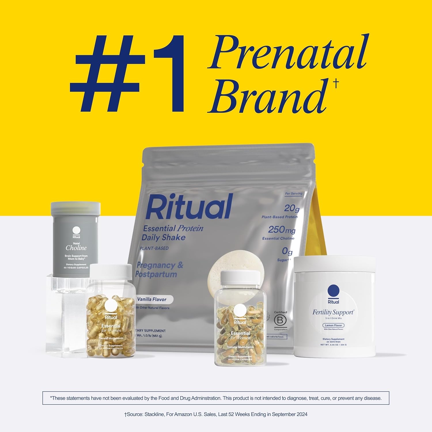 Essential for Women Prenatal Multivitamin: Folate & Choline for Neural Tube Support, Omega-3 DHA for Fetal Brain Development, Iron, Calcium-Helper D3 & K2, Non-Gmo, Vegan, Mint, 30 Days